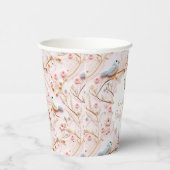 Spring Meisje Baby shower Roze Bloemen Gepersonali Papieren Bekers (Rechts)