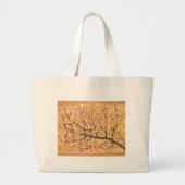 Spring Melody: Plum Blossom & Bush Warbler Grote Tote Bag (Voorkant)