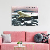 Spring Melt Polar Beer Canvas Afdruk (Insitu (Woonkamer))