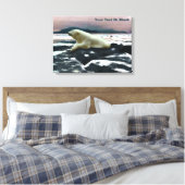 Spring Melt Polar Beer Canvas Afdruk (Insitu (Slaapkamer))