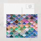 Spring Mermaid Glitter Scales- Mermaidscales Briefkaart (Voorkant / Achterkant)