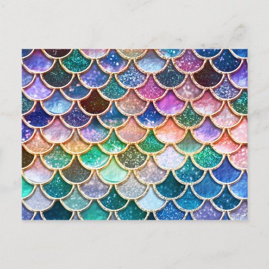 Spring Mermaid Glitter Scales- Mermaidscales Briefkaart (Voorkant)