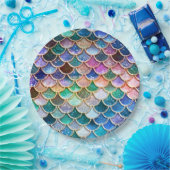 Spring Mermaid Glitter Scales- Mermaidscales Papieren Bordje (Feest)