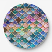Spring Mermaid Glitter Scales- Mermaidscales Papieren Bordje (Voorkant)