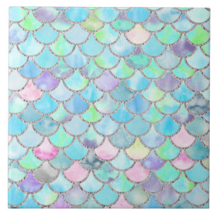 Spring Mermaid Waterverf Scales- Mermaidscales Tegeltje