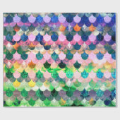 Spring Mermaidscales Mermaid Fishscales Scales Cadeaupapier (Vlak)