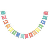 Spring Message Pastel Rainbow Happy Pasen Vlaggetjes (Alle)