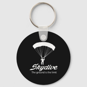 Spring met parachute de grond is de limiet sleutelhanger