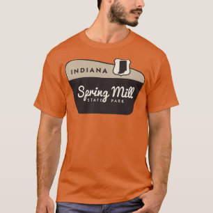 Spring Mill State Park Indiana Welkomstbord T-shirt
