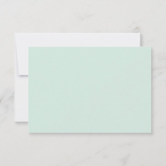 Spring Mint Confetti Stippen Wedding RSVP Kaart (Achterkant)