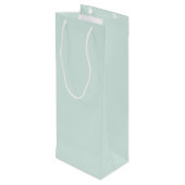 Spring Mint Solid Color Wijn Cadeautas (Achterkant Gekanteld)