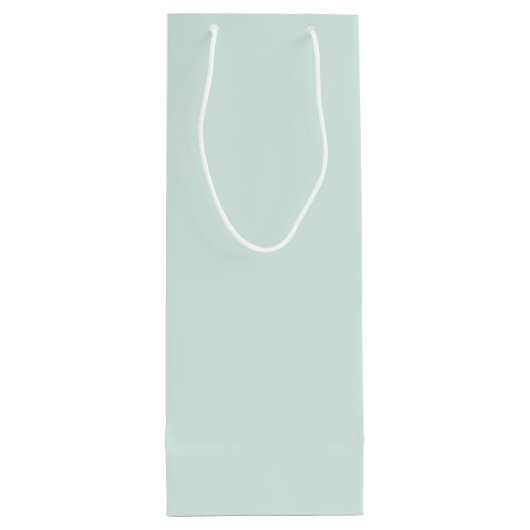 Spring Mint Solid Color Wijn Cadeautas (Achterkant)
