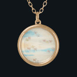 Spring Misty Flowers Goud Vergulden Ketting<br><div class="desc">Mooie  Japanse kunst - geweldig voor bruiloften</div>