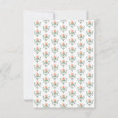 Spring Mix Roze, Paarse, Perzik Roos bruiloft RSVP Kaartje (Achterkant)