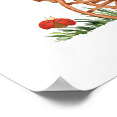 Spring Modern Pumpkin Labybug Baby shower Welkom Poster (Hoek)