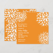 Spring Modern Sinaasappel & Witte Bloemen Vrijgeze Kaart (Voorkant / Achterkant)