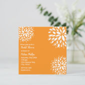 Spring Modern Sinaasappel & Witte Bloemen Vrijgeze Kaart (Staand voorkant)