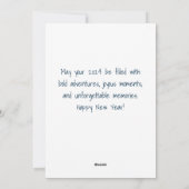 Spring moedig in 2024 Nieuwjaarsviering Cartoon Feestdagenkaart (Achterkant)