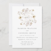 Spring Monogram Elegant Wildflower Floral Kaart (Voorkant)