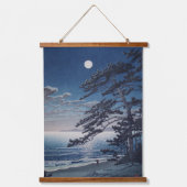 Spring Moon bij Ninomiya Beach Kawase Hasui 1932 Hangend Wandkleed (Voorkant)