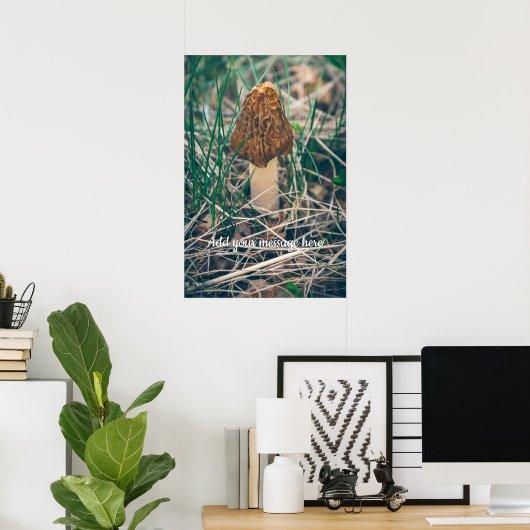 Spring Morel Mushroom Poster (Thuiskantoor)
