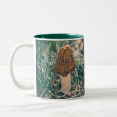 Spring Morel Mushroom Tweekleurige Koffiemok (Links)
