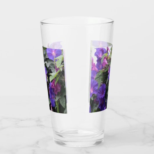 Spring Morning Glories in Blue Glas (Rechts)