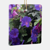 Spring Morning Glories in Blue Keramisch Ornament (Rechts)