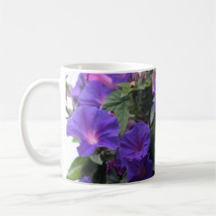 Spring Morning Glories in Blue Koffiemok