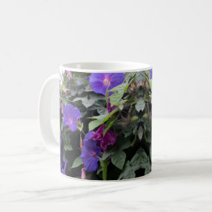 Spring Morning Glories in Blue Koffiemok
