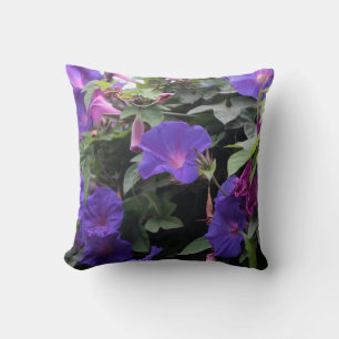Spring Morning Glories in Blue Kussen