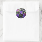 Spring Morning Glories in Blue Ronde Sticker (Tas)