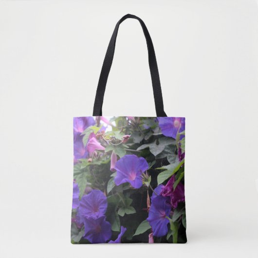 Spring Morning Glories in Blue Tote Bag (Voorkant)