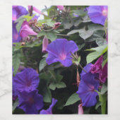 Spring Morning Glories in Blue Wijn Etiket (Enkel label)