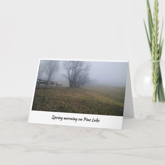 Spring Morning op Pine Lake Kaart (Voorkant)