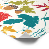 Spring Mosterd Geel Paarse Bloem Vrijgezellenfeest Poster (Hoek)