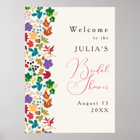 Spring Mosterd Geel Paarse Bloem Vrijgezellenfeest Poster (Voorkant)