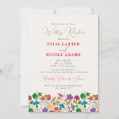 Spring Mosterd Paarse weide bruiloft receptie Kaart (Voorkant)