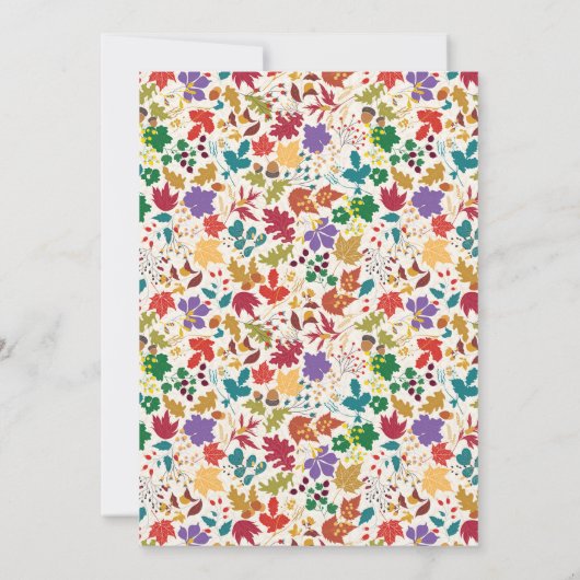 Spring Mosterd Paarse weide bruiloft receptie Kaart (Achterkant)