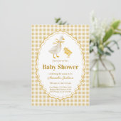 Spring Mother Goose en Gosling Baby shower Kaart (Staand voorkant)