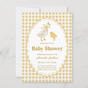 Spring Mother Goose en Gosling Baby shower Kaart