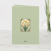 Spring Motif Daffodil March Birthflower Kaart (Achterkant)