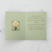 Spring Motif Daffodil March Birthflower Kaart (Binnen)