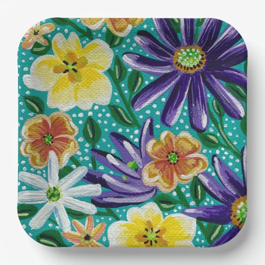 Spring Mountain Fields Collectie Papieren Bordje (Voorkant)