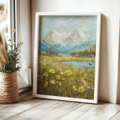 Spring Mountain Meadow Natuur Kunst Poster