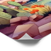 Spring Mountain Nevada Waterverf Landschap Poster (Hoek)