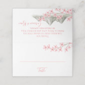 Spring Mountain Roze Zitplaatsen Kaarten Plaatskaartje (Buitenkant ongevouwen)