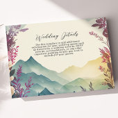 Spring Mountains Floral bruiloft details Informatiekaartje