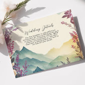 Spring Mountains Floral bruiloft details Informatiekaartje