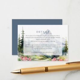 Spring Mountains Floral Wedding Details Behuizing Informatiekaartje